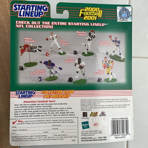 Starting Lineup Football NFL Collectible Mike Alstott #40 Tampa Bay Buccaneers - Picture 2 of 8